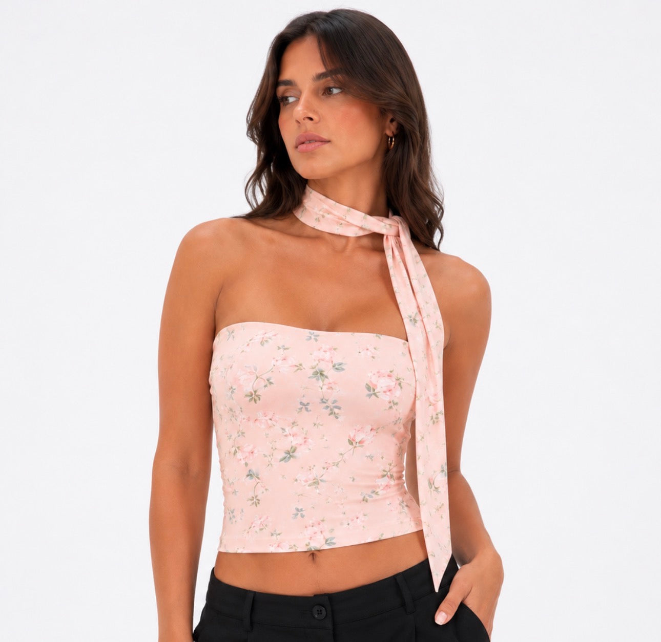 Top con Foulard