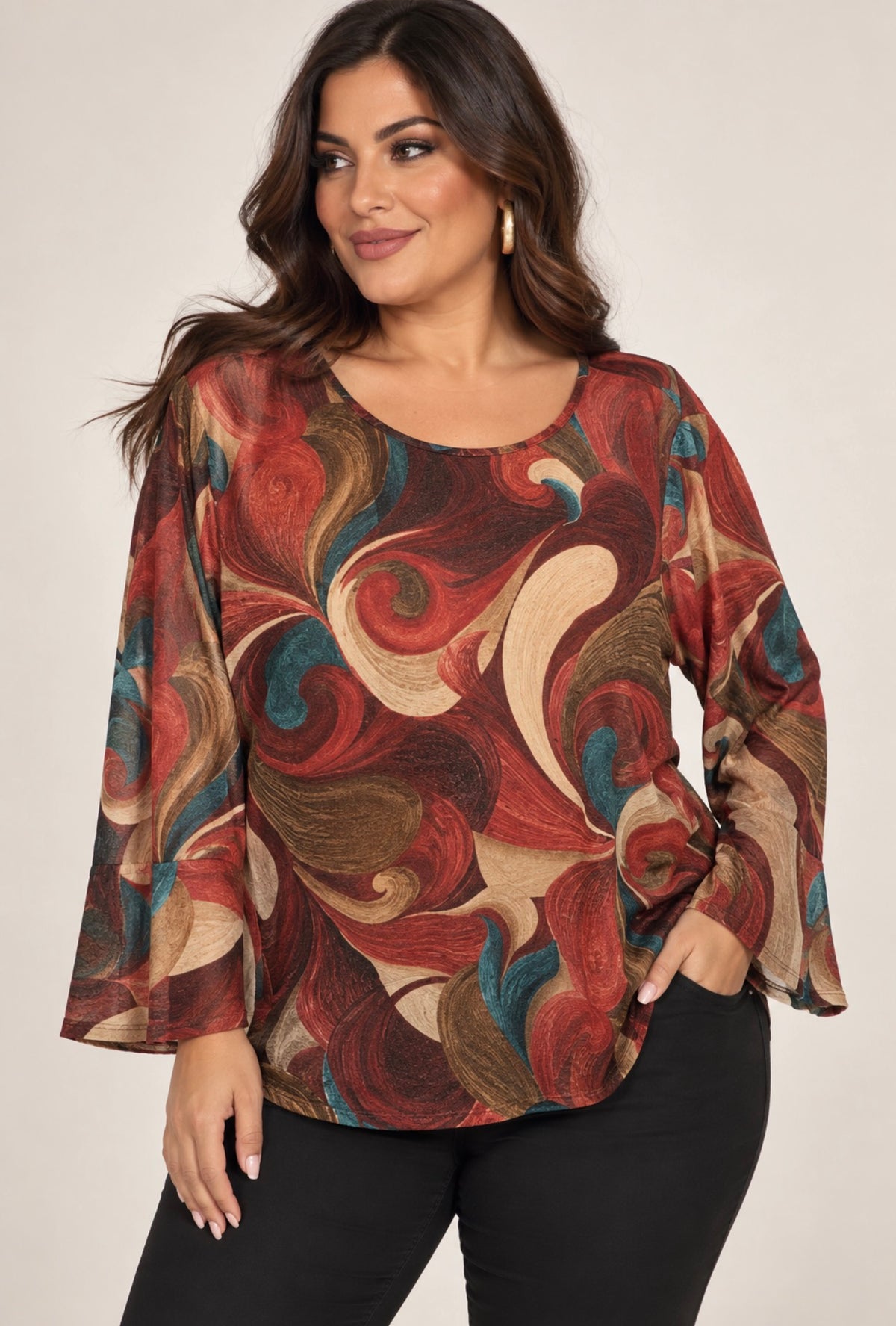 Maglia fantasia curvy