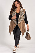 Gilet Effetto Nabuk con Interno in Pelliccia