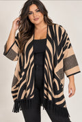 Cardigan Animalier con Frange