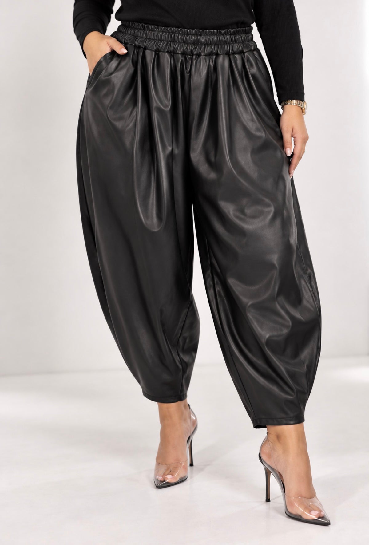 Pantalone Balloon in Ecopelle
