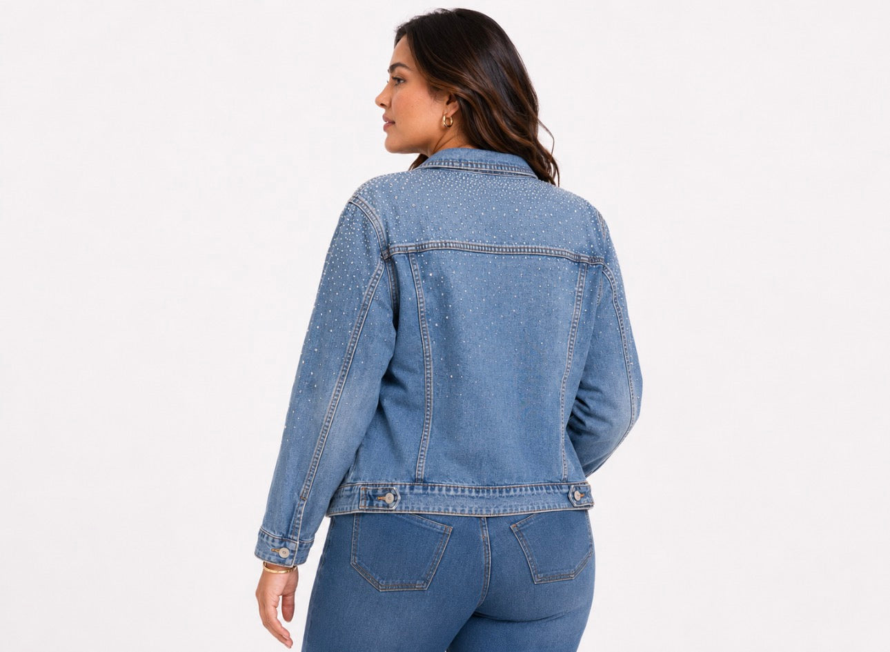 Giacca Denim Brillantinata