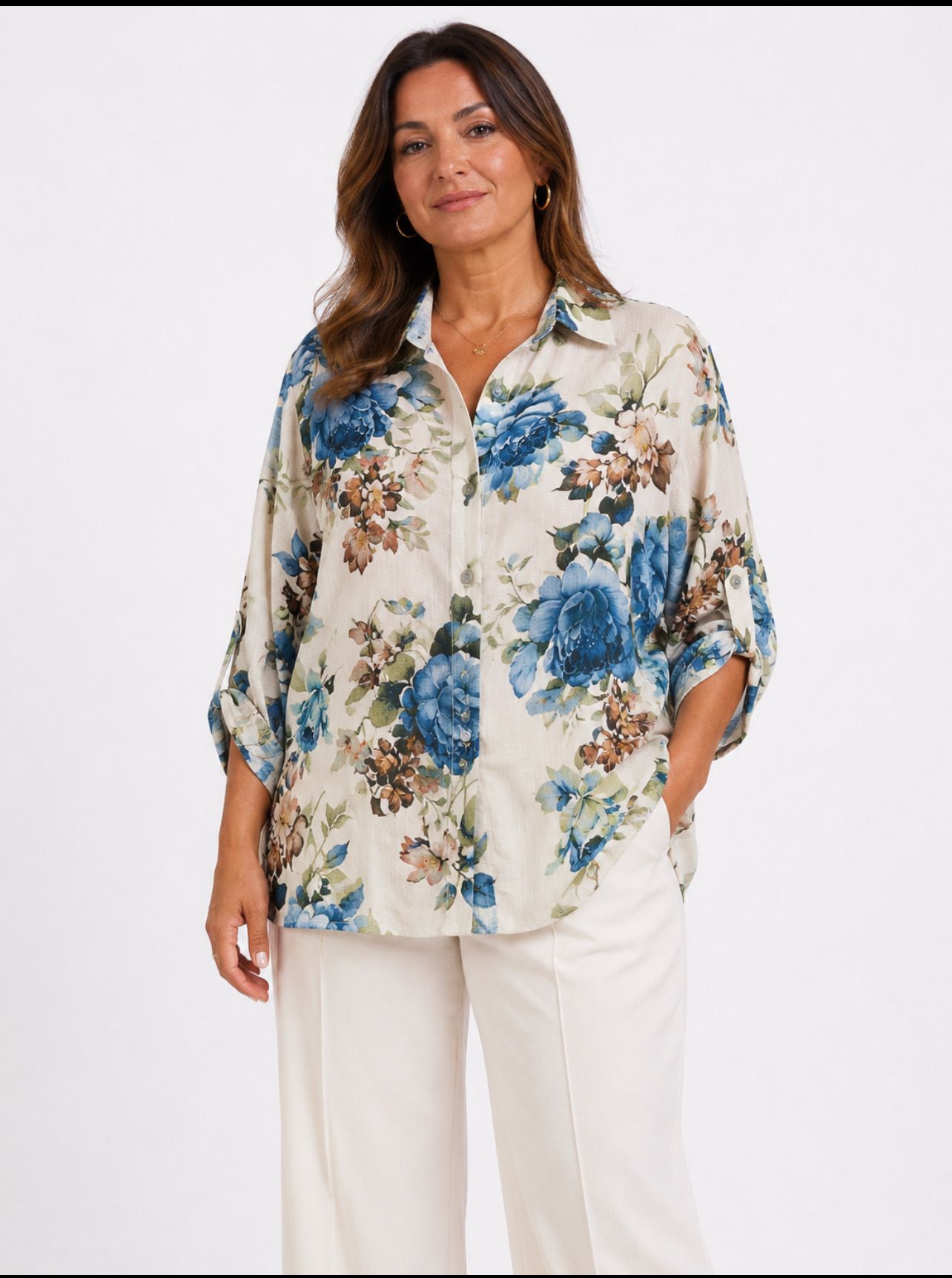 Camicia Blue Garden